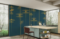 The composition is a repeating, subtle botanical pattern.

