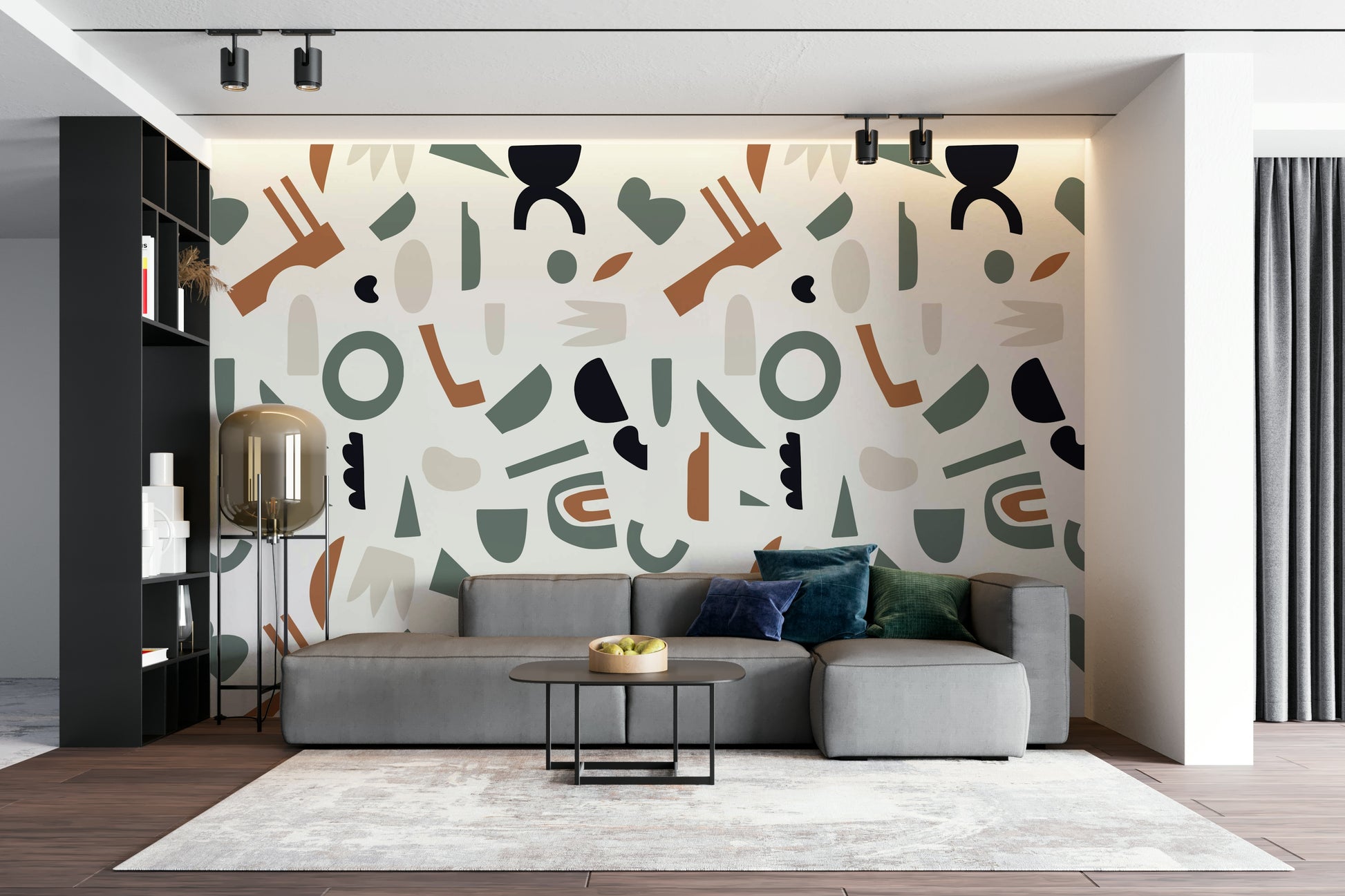 The colors are gentle, with a muted, neutral palette.

