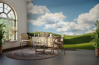 The composition is a wide, landscape view of the countryside.

