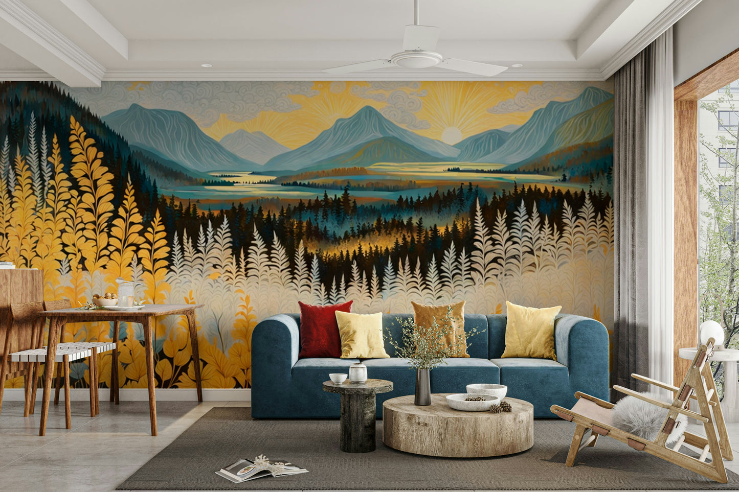 The composition is a wide, landscape view of the mountains.

