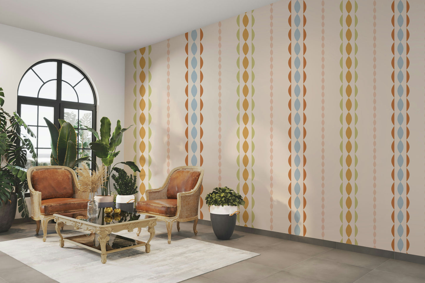 The colors are gentle and warm, with a muted brown and beige palette.

