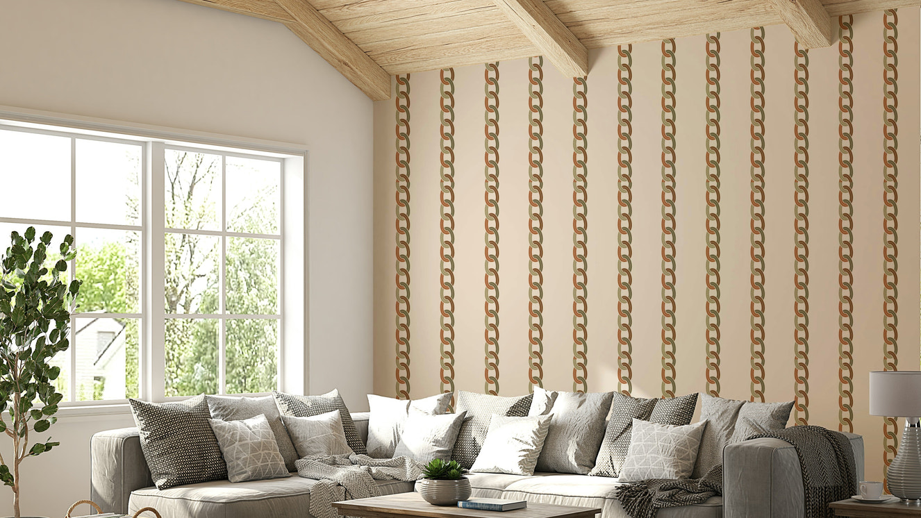 The composition is a harmonious, repeating pattern.

