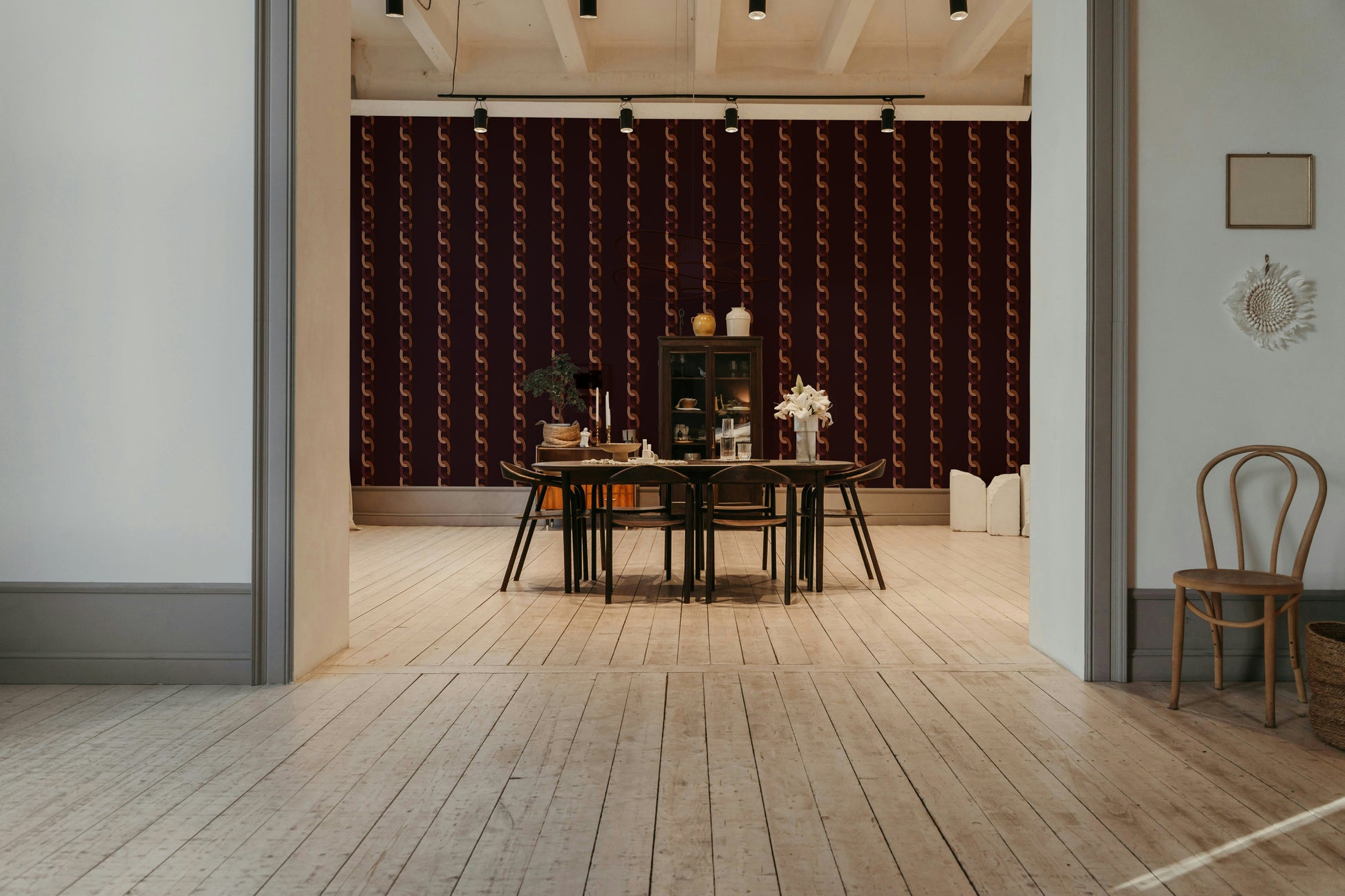 The colors are gentle and warm, with a neutral, brown and beige palette.

