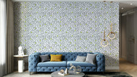 A cheerful wallpaper with a whimsical, celestial design.

