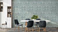 A peaceful wallpaper with a modern, geometric design.

