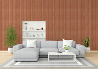 The design features a repeating pattern of soft, earthy shapes.

