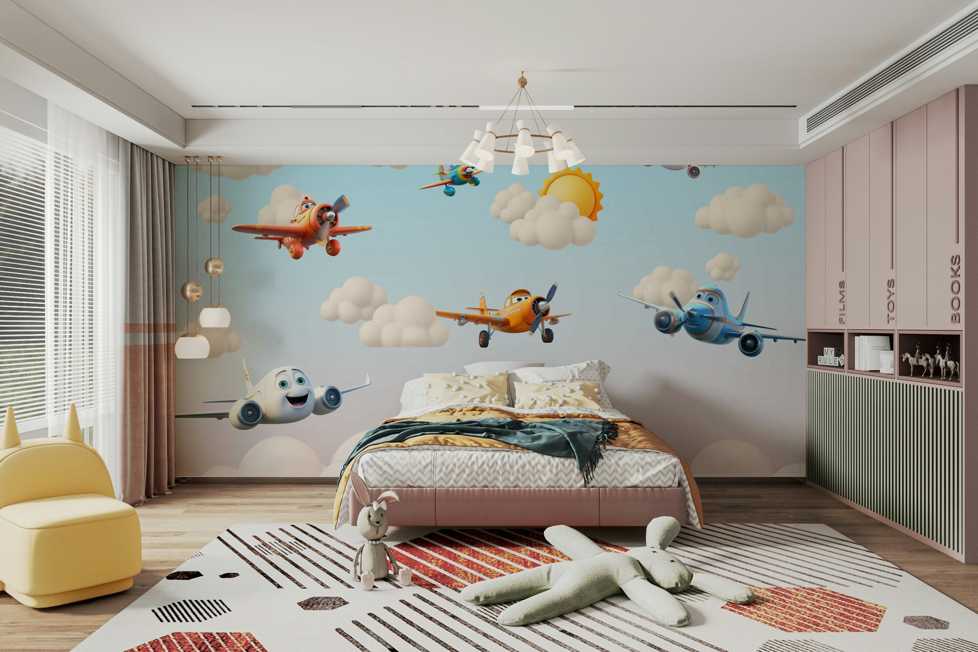 The design feels peaceful and playful.

