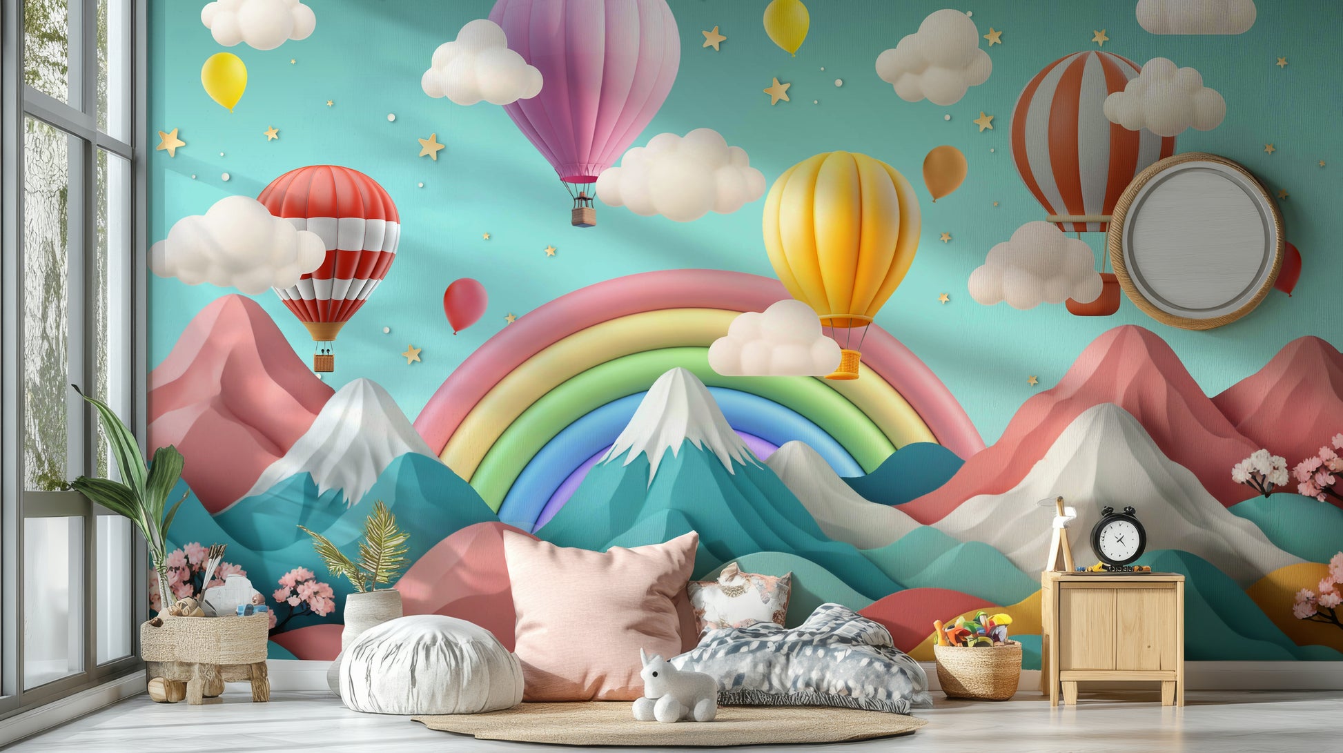 The composition is a harmonious, floating pattern.

