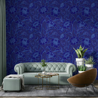 This wallpaper is suitable for a bedroom, dining room, or a dramatic living area.
