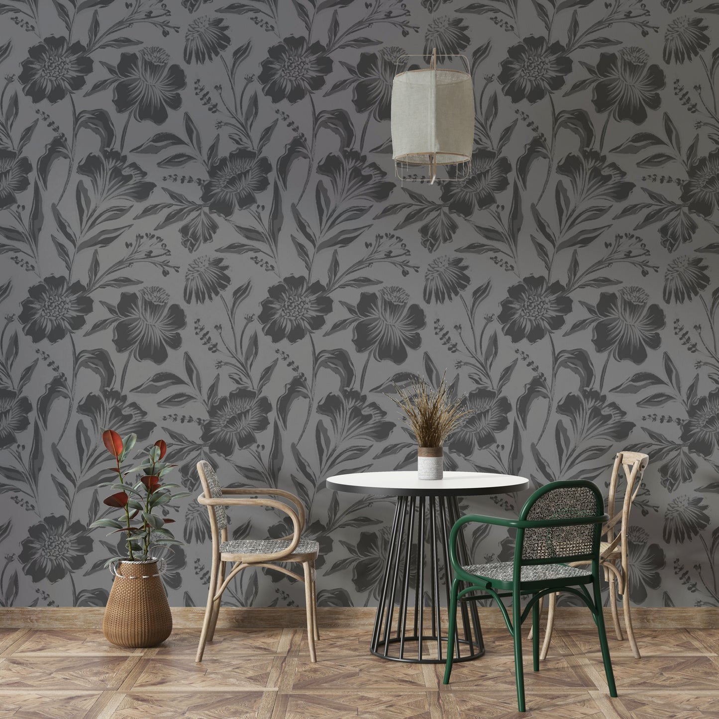 The composition is balanced and elegant.
