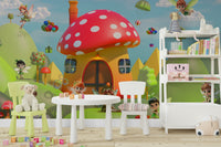 The design features a repeating pattern of soft, delicate fairies and mystical plants.

