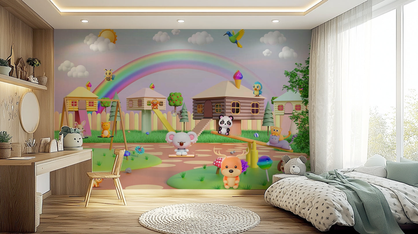 The composition is a fun, whimsical scene.

