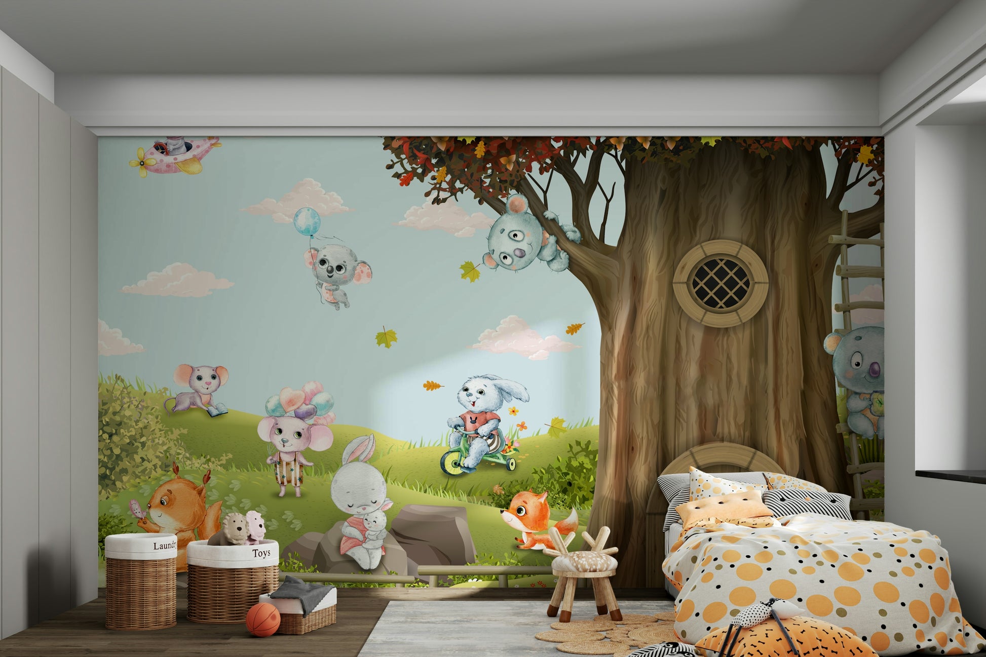 The style is a soft-focus illustration or a painterly design.

