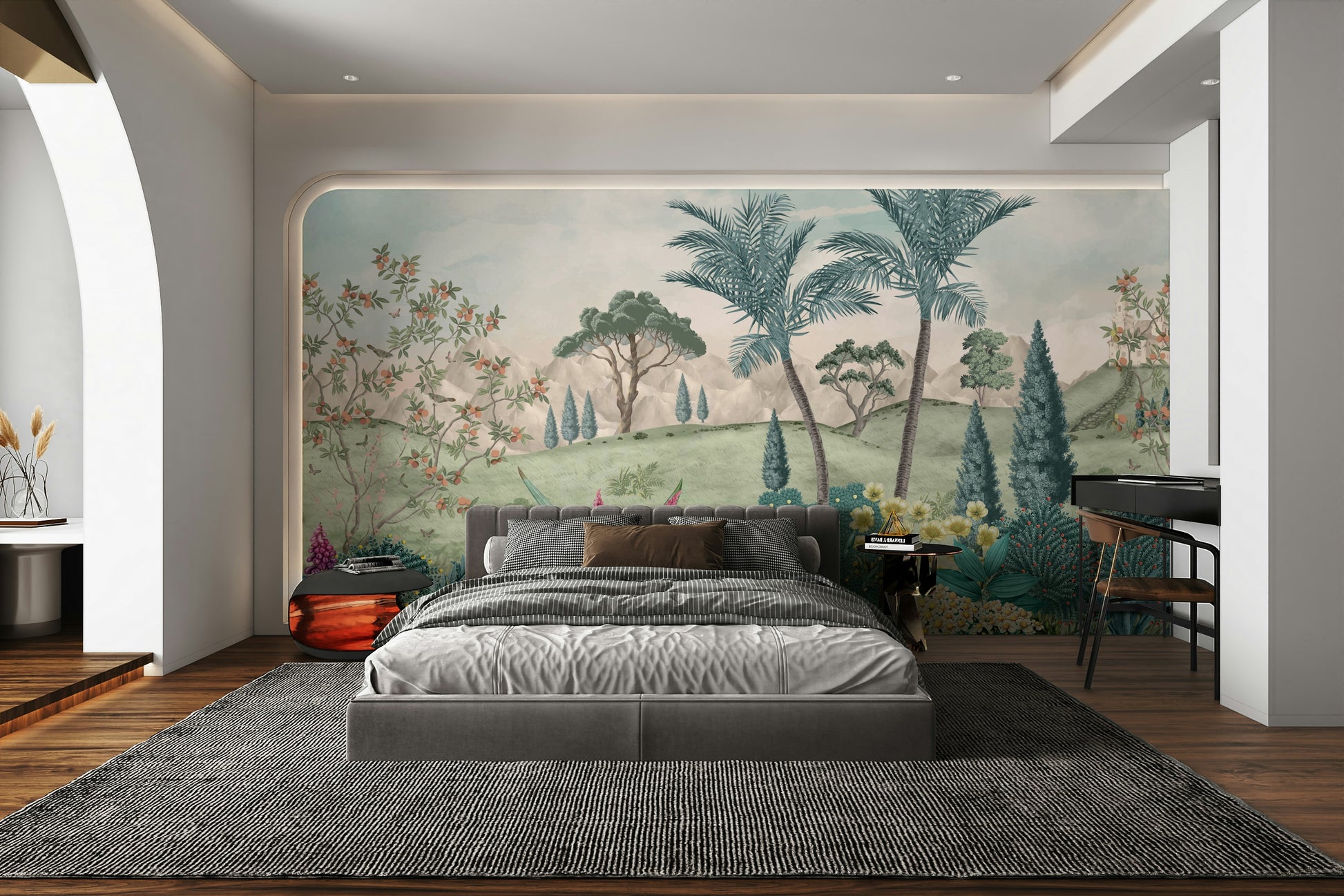 The design feels peaceful and organic.

