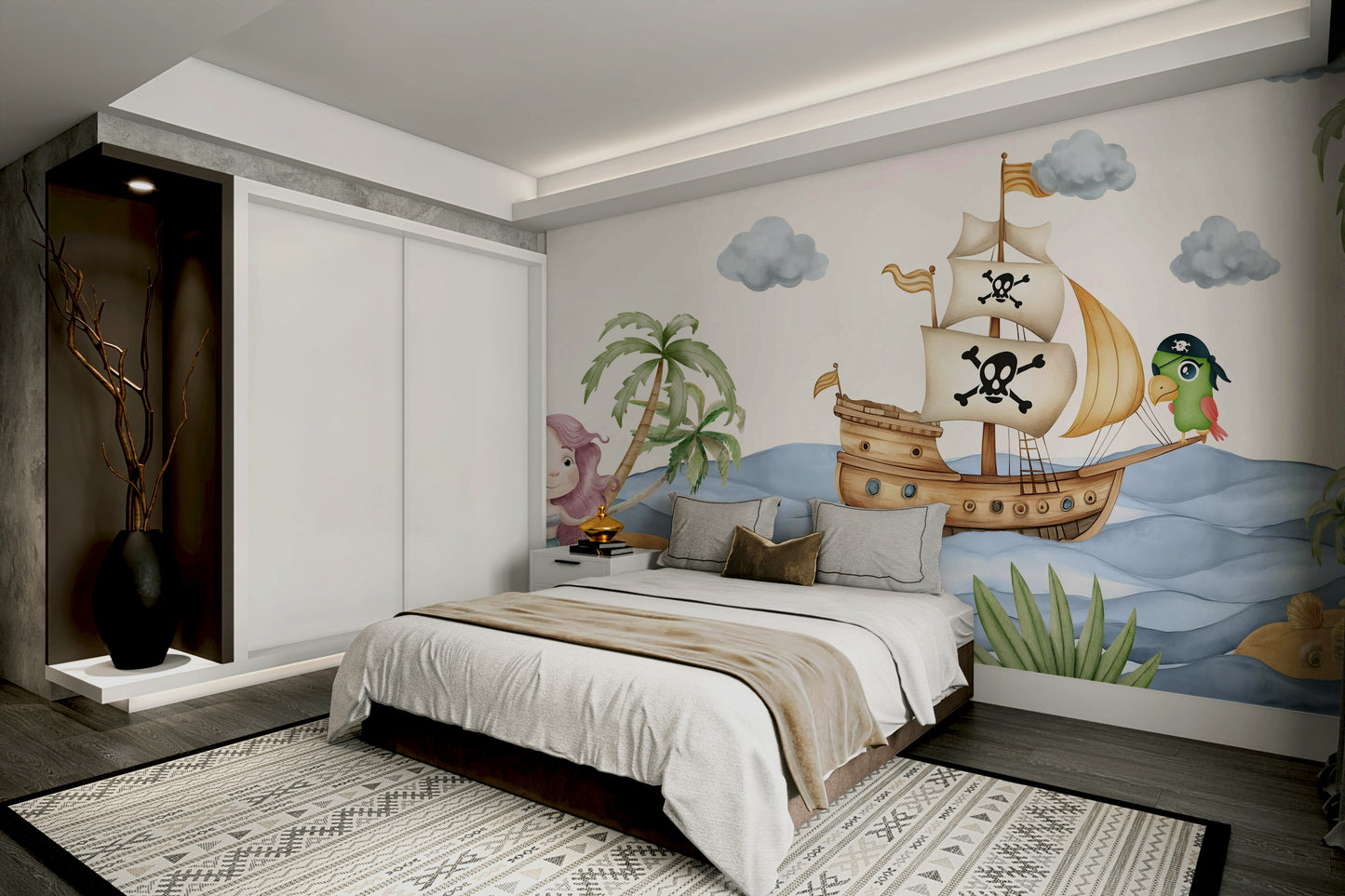 The design has a beautiful, artistic aesthetic.

