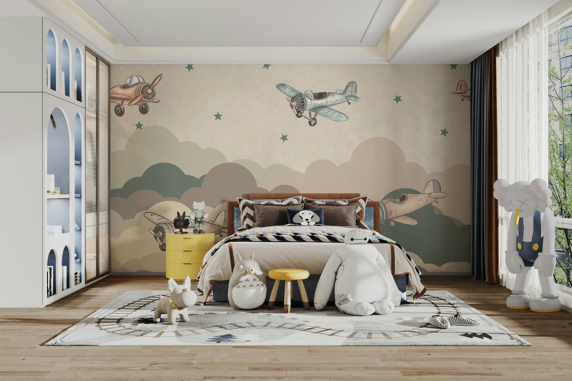 The design feels peaceful and playful.

