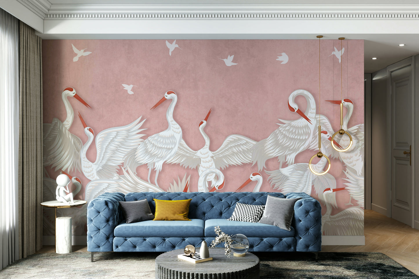 Wall mural showing a quiet abstract scene

