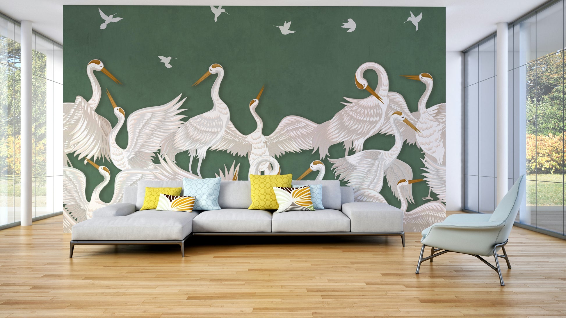 Mural wallpaper capturing a peaceful atmosphere

