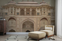 A peaceful wall mural with an elegant, artistic design.

