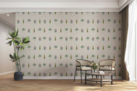 A peaceful wall mural with an elegant, artistic design.

