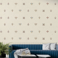 The design features a repeating motif inspired by Zardozi embroidery.

