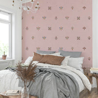Wall mural with whimsical shapes and colors


