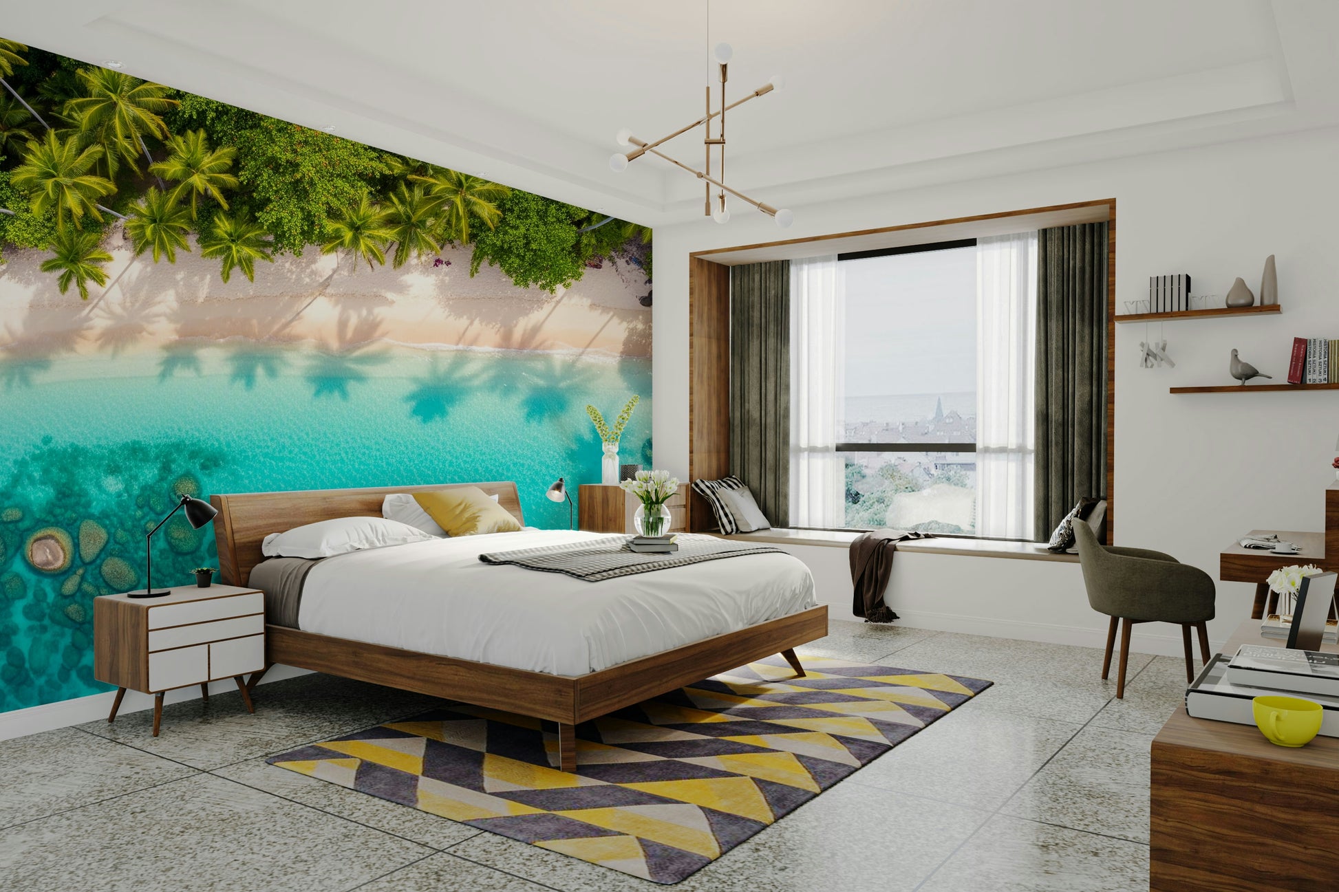 Mural wallpaper capturing a peaceful atmosphere

