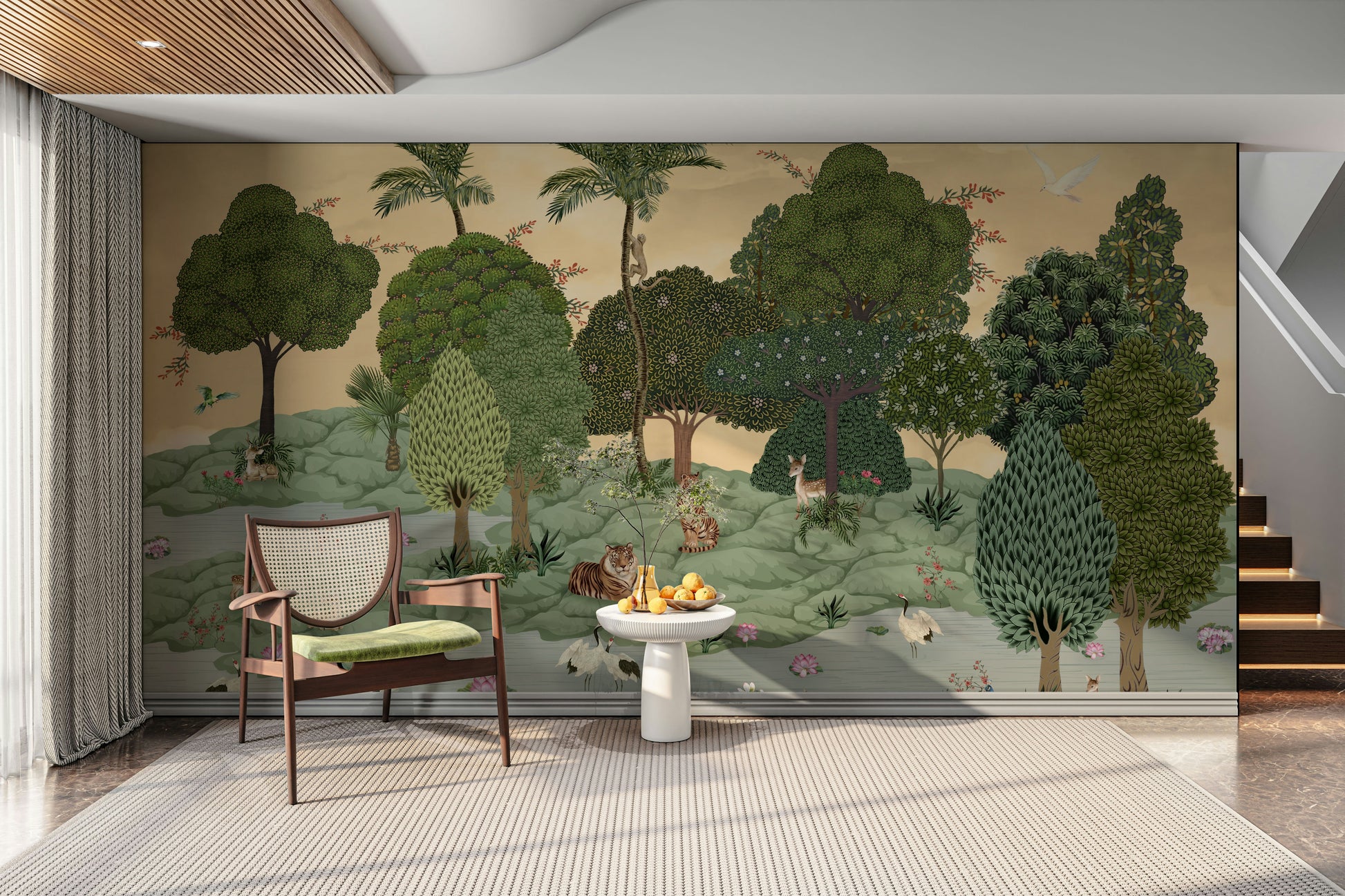 Faux window with a view of a magical design
