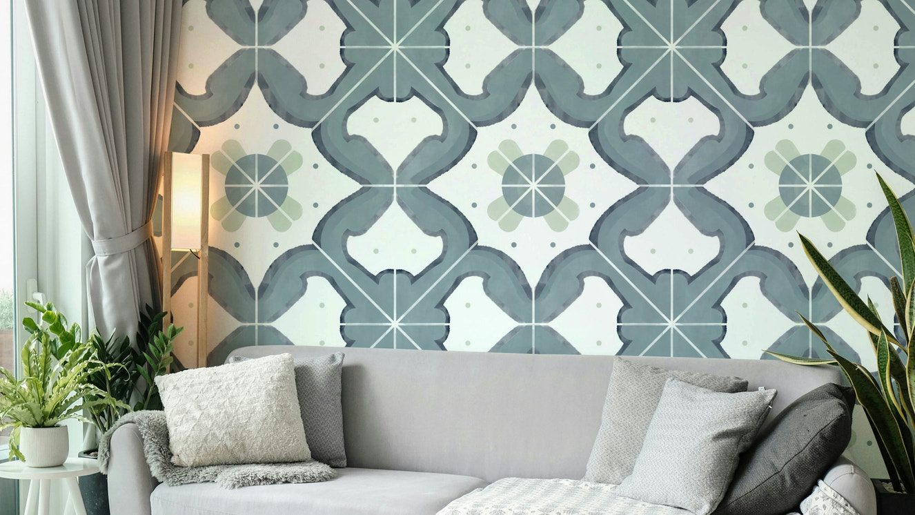 Decorative wallpaper with a vintage feel

