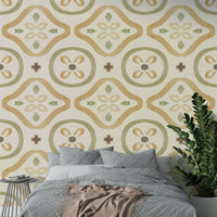 Wall mural showing a quiet art scene

