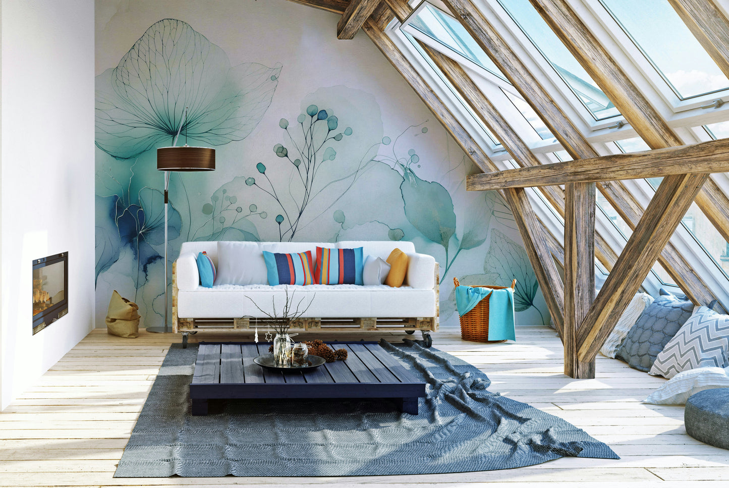 Serene flower scene with friendly petals

