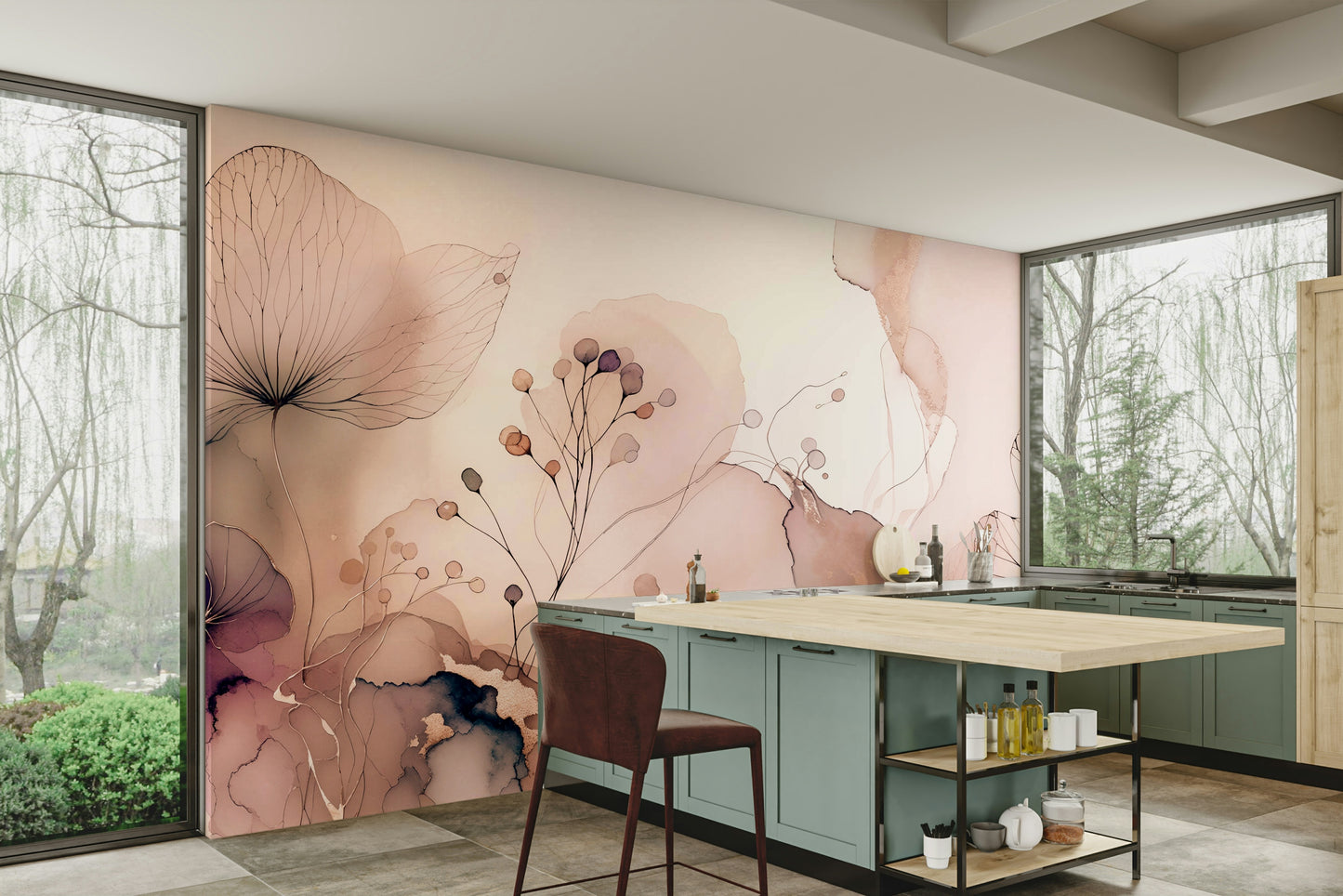 Wallpaper for walls with a fantastical landscape

