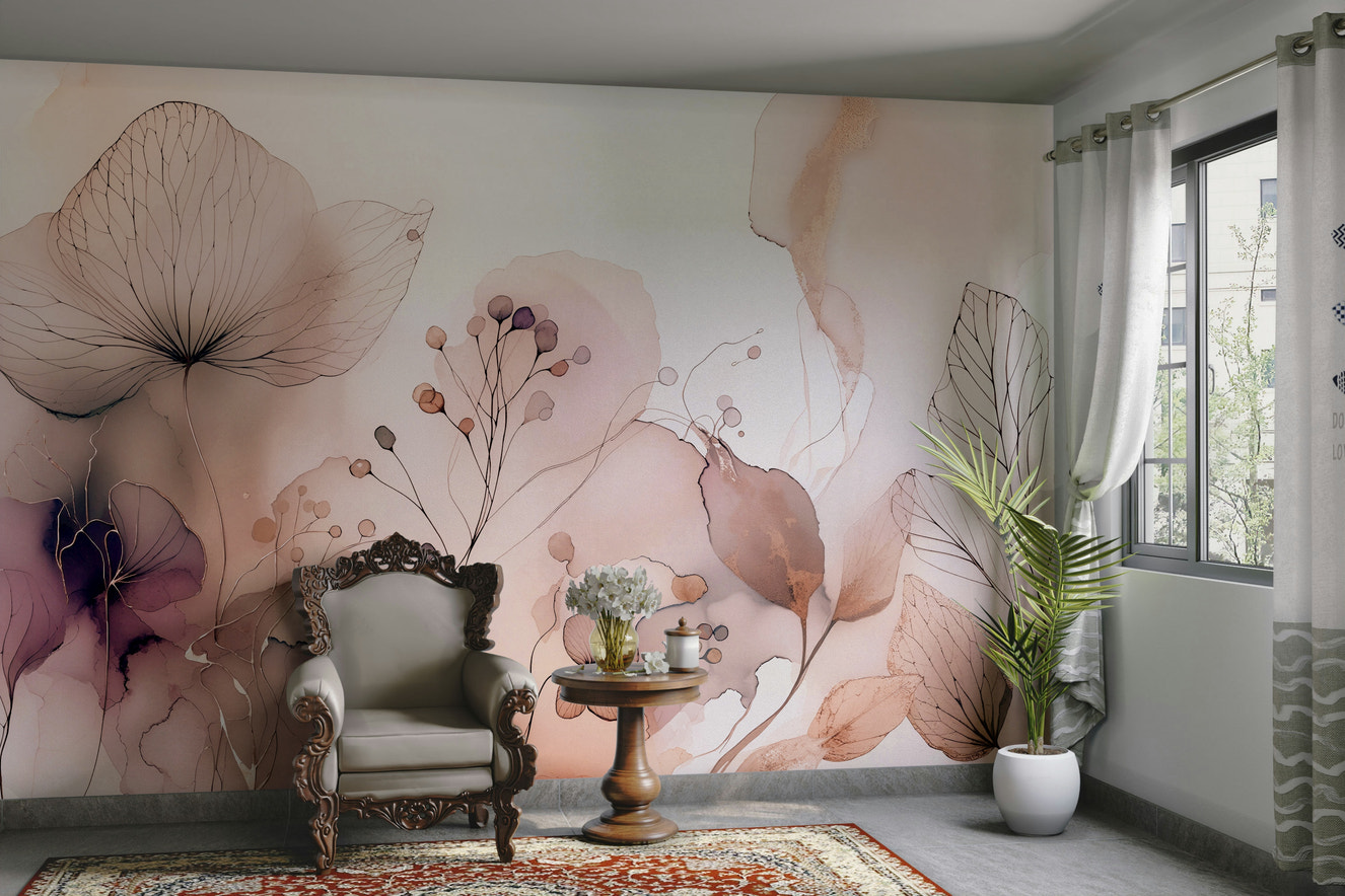 Mural wallpaper of a serenity blossom dream design

