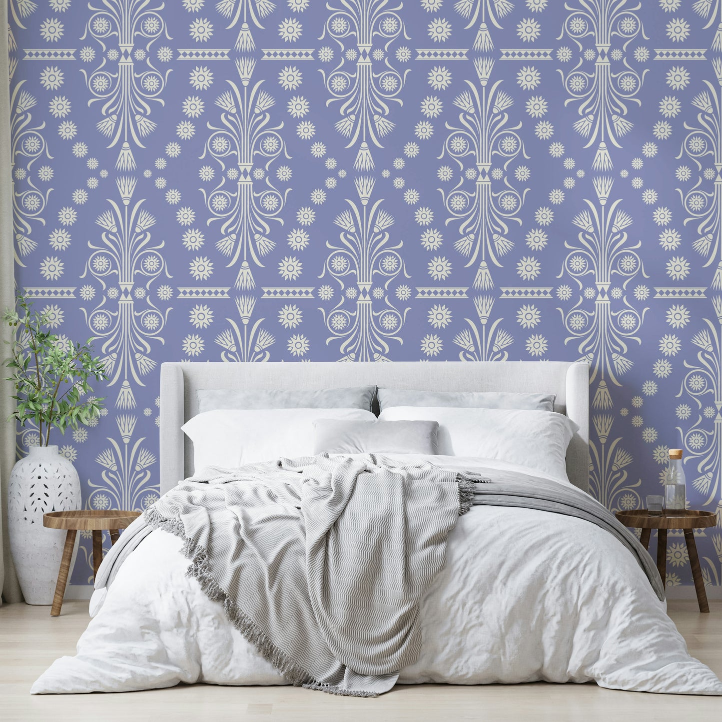 The colors are various shades of purple, from light lavender to deep violet.
