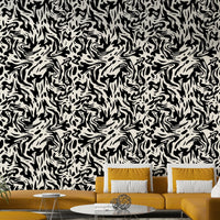 Wallpaper with a smooth shapes  design.

