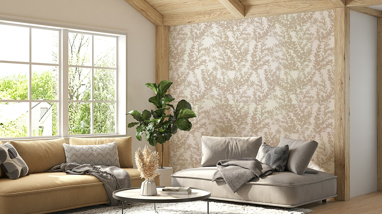 Serene twigs design mural

