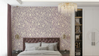 Modern botanical wallcovering

