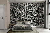 These colorful shapes are layered on top of one another.
