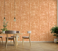 The background of the wallpaper is a complementary cream color.

