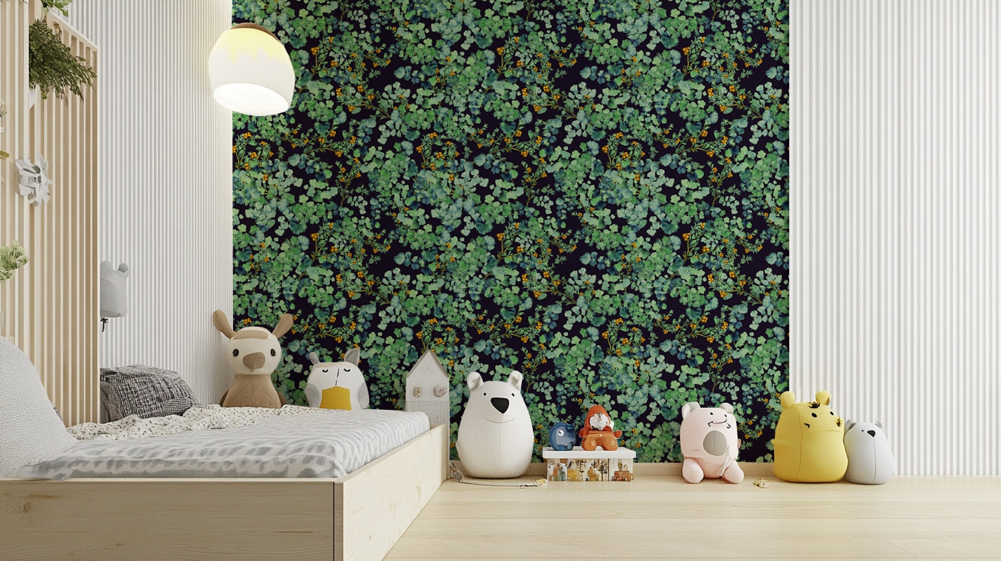 High-quality image of the green foliage wallpaper

