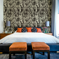 A dining area with a unique and serene design

