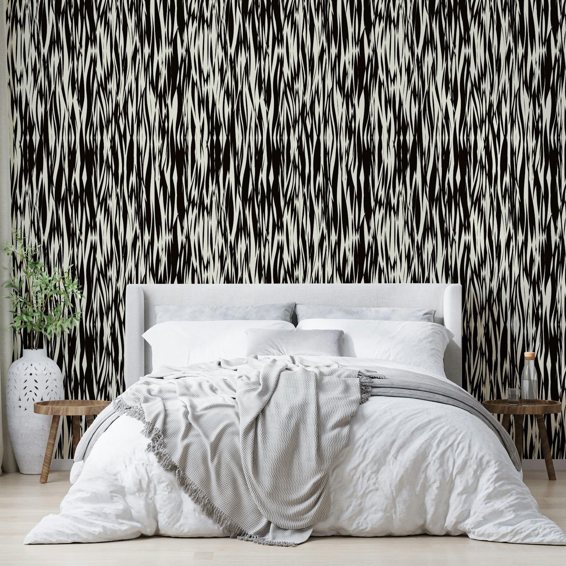 Detailed view of the abstract, flowing lines

