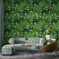 An interior with a fun and striking accent wall

