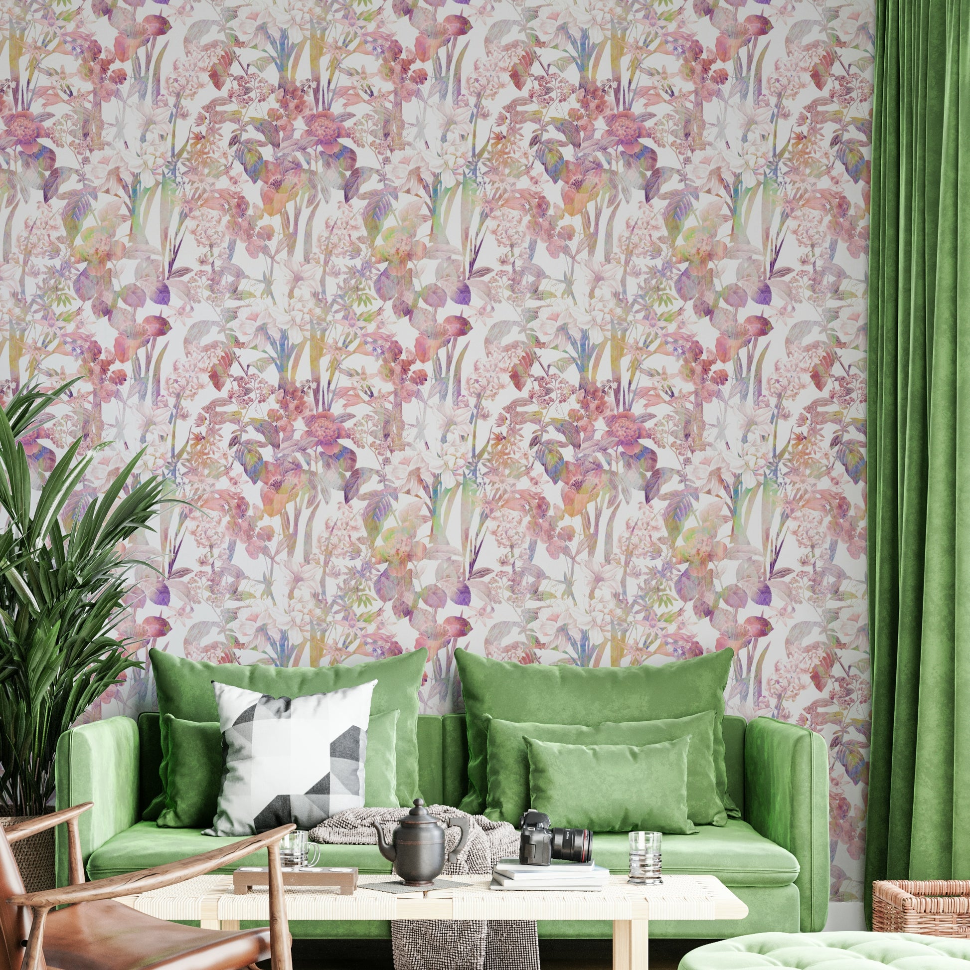 Decorative Boho Flowers gentle wall covering

