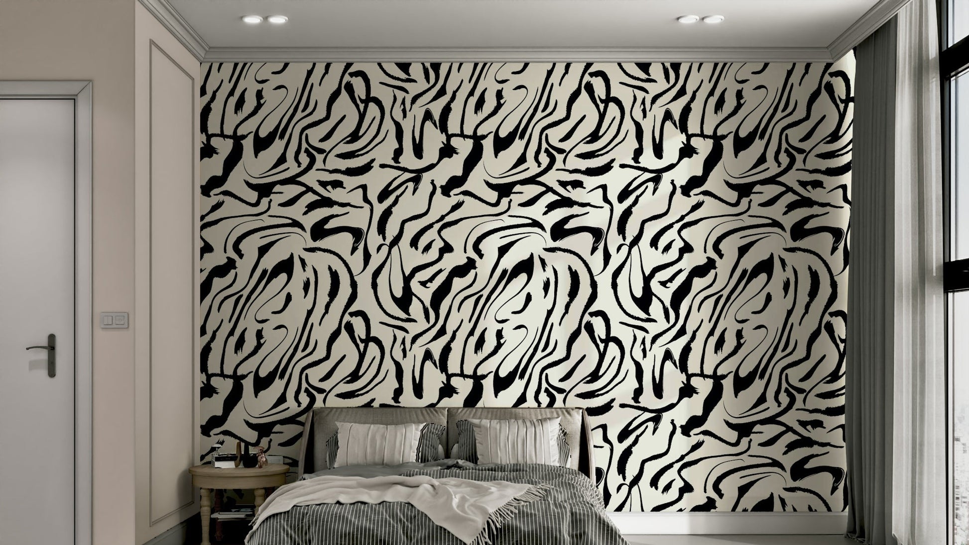 Painted Lines stylish wallpaper for walls