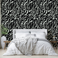 White Painted Lines clean wall covering