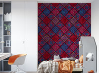 Dahlia Diamonds bohemian wall mural