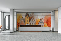 Autumn Town peaceful wallpaper

