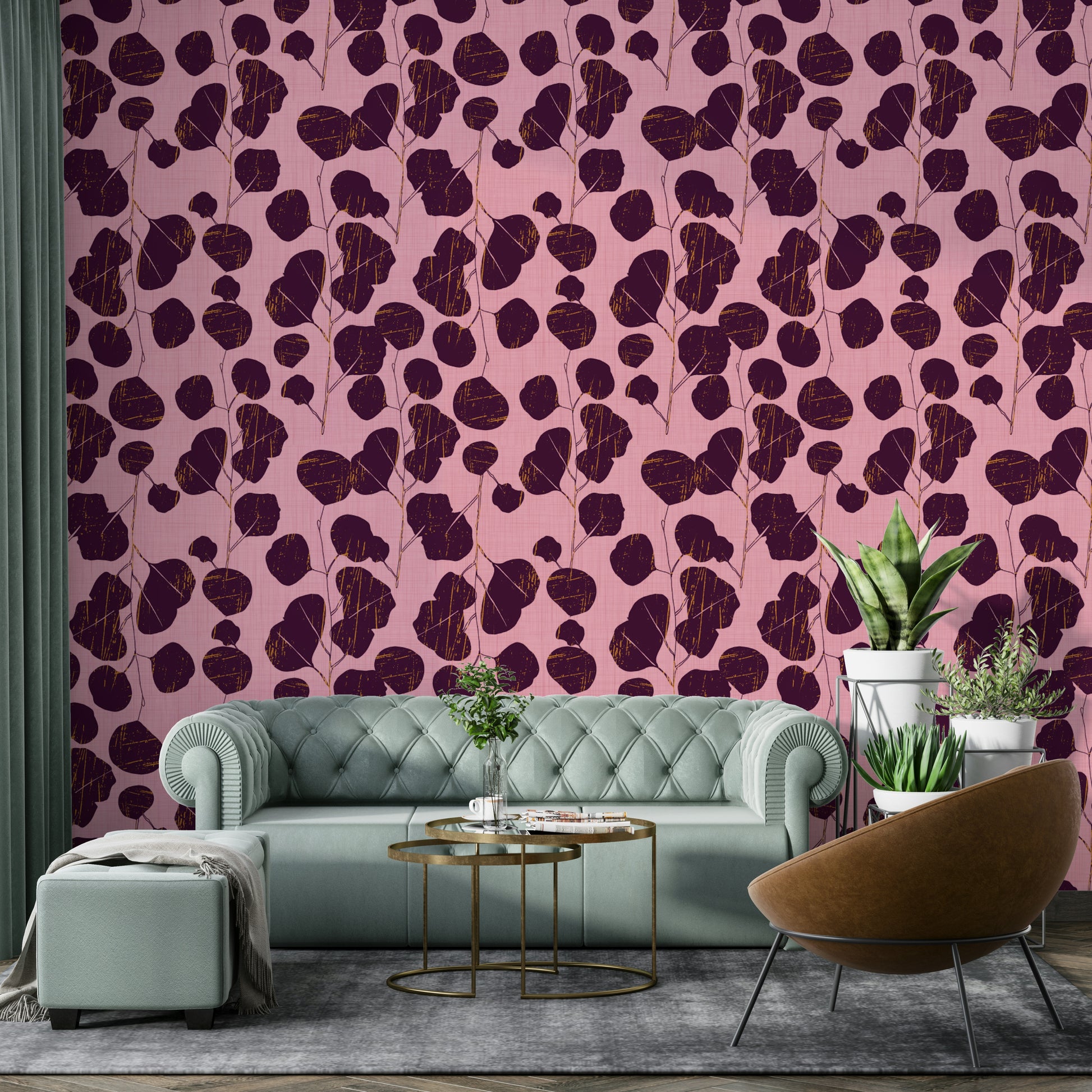 Boho Jewel Tone pink wallpaper decor
