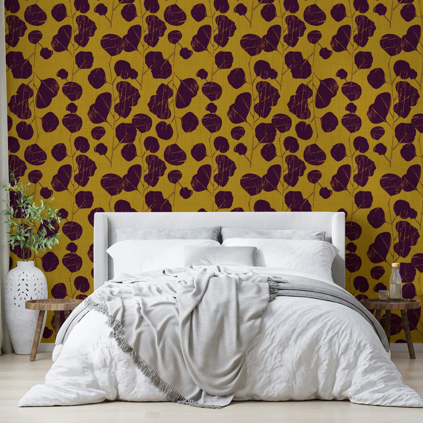 A high-angle view of the wall mural in a large space.

